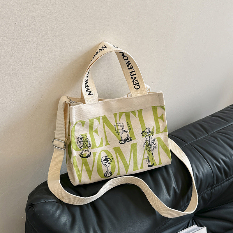 Classy Glamorous Letter Commuter Fashion Canvas Shoulder Bags