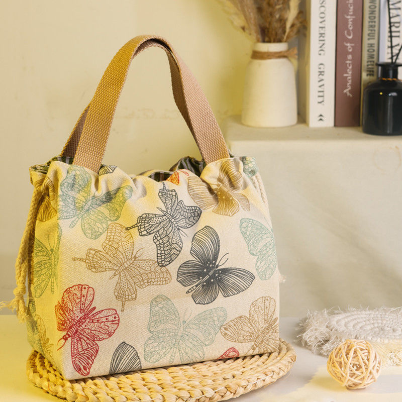 Printing Lunch Cute Cartoon Canvas Reticule Shoulder Bags