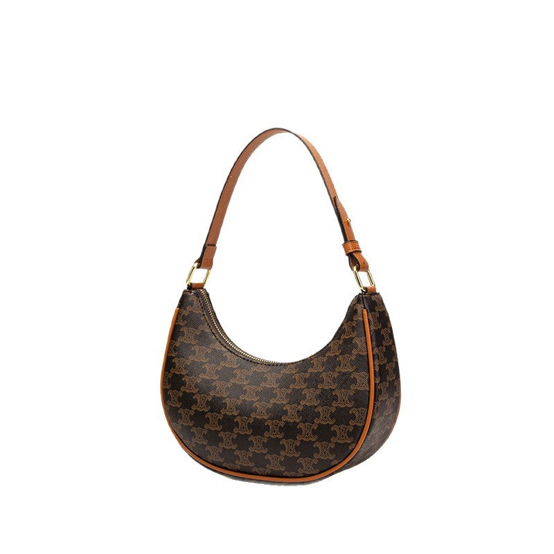 Popular Arc Presbyopic Pea Cowhide Splicing Armpit Bags