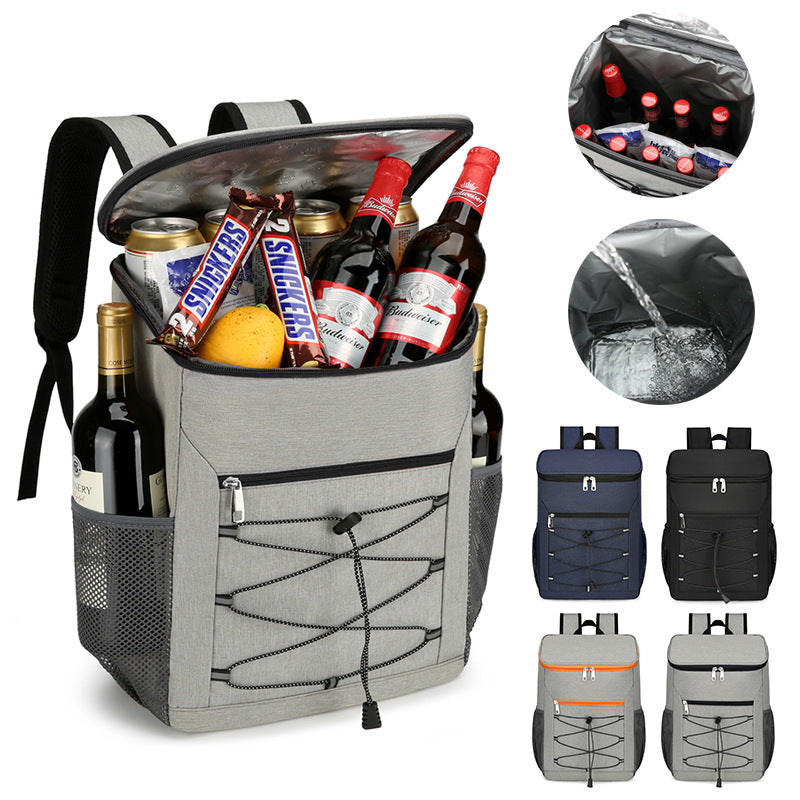 Stripe Heat Insulation Cold Fresh Ice Backpacks