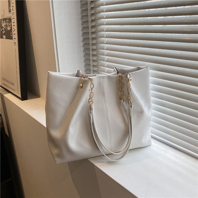 Women's Soft Surface Textured Fashion Leisure Chain Shoulder Bags