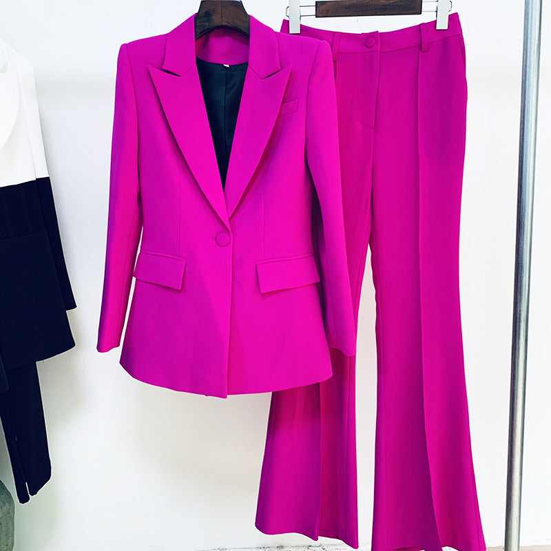 Fashion One Button Cloth Cover Mid-length Suits