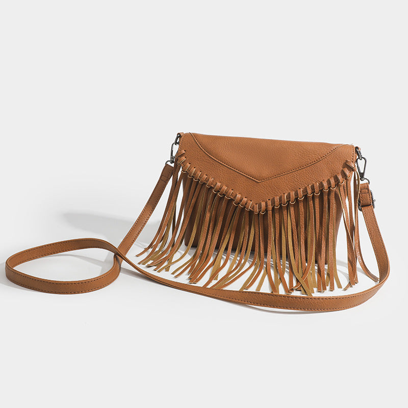 Versatile New Tassel Winter Zipper Personalized Crossbody Bags