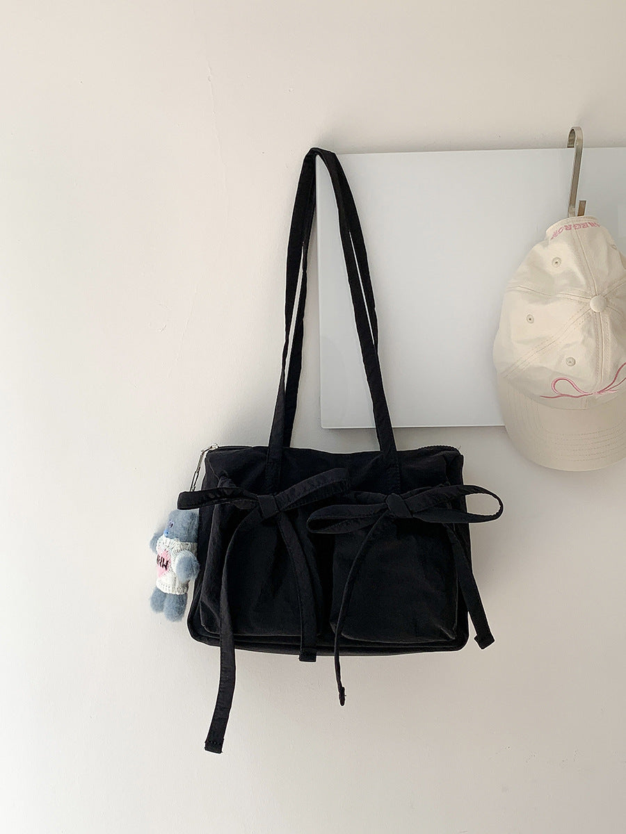 Women's Korean Style Nylon Large Capacity College Class Leisure Shoulder Bags