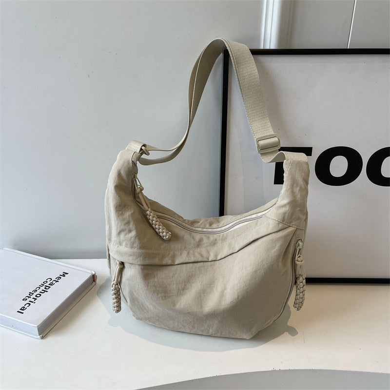 Women's Spring Nylon Pleated Dumpling Lightweight With The Crossbody Bags