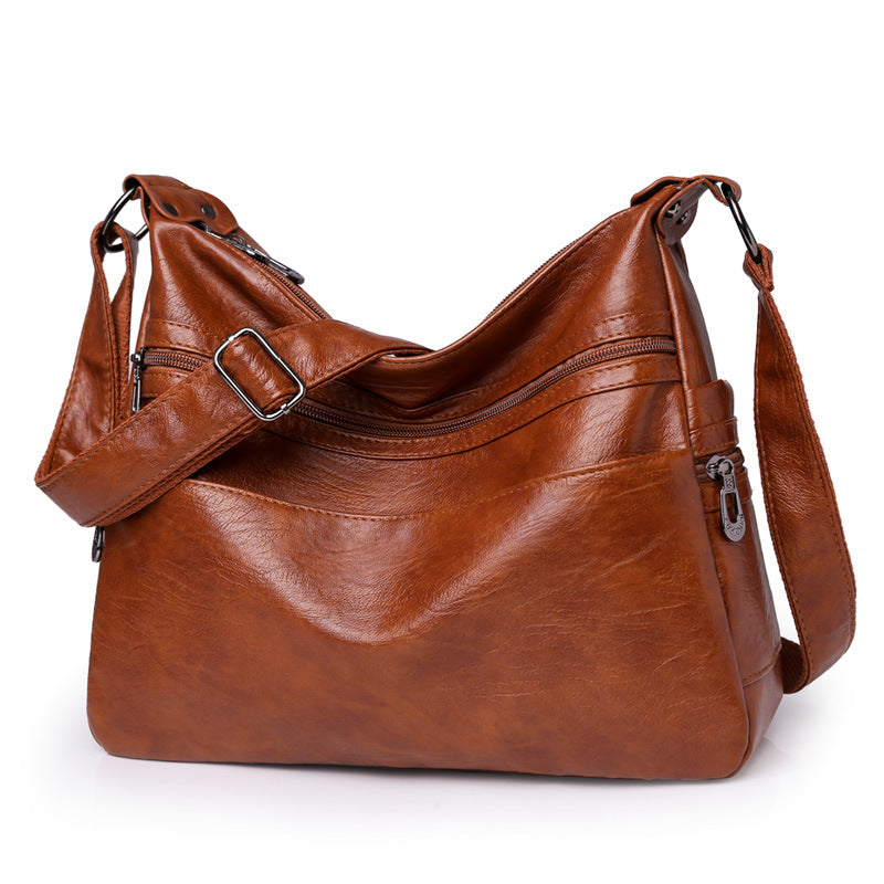 Women's Fashionable Large Capacity Soft Leather Crossbody Bags