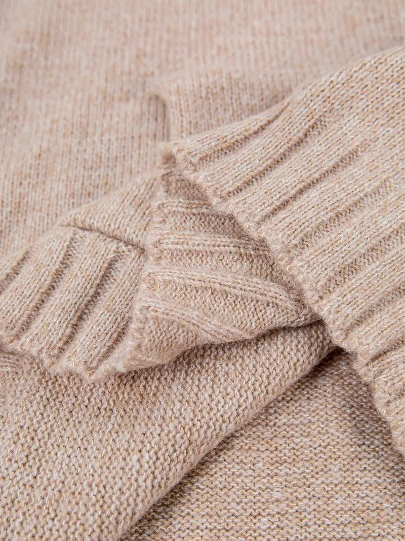 Women's Turtleneck Front Pocket Loose Casual Oversized Sweaters