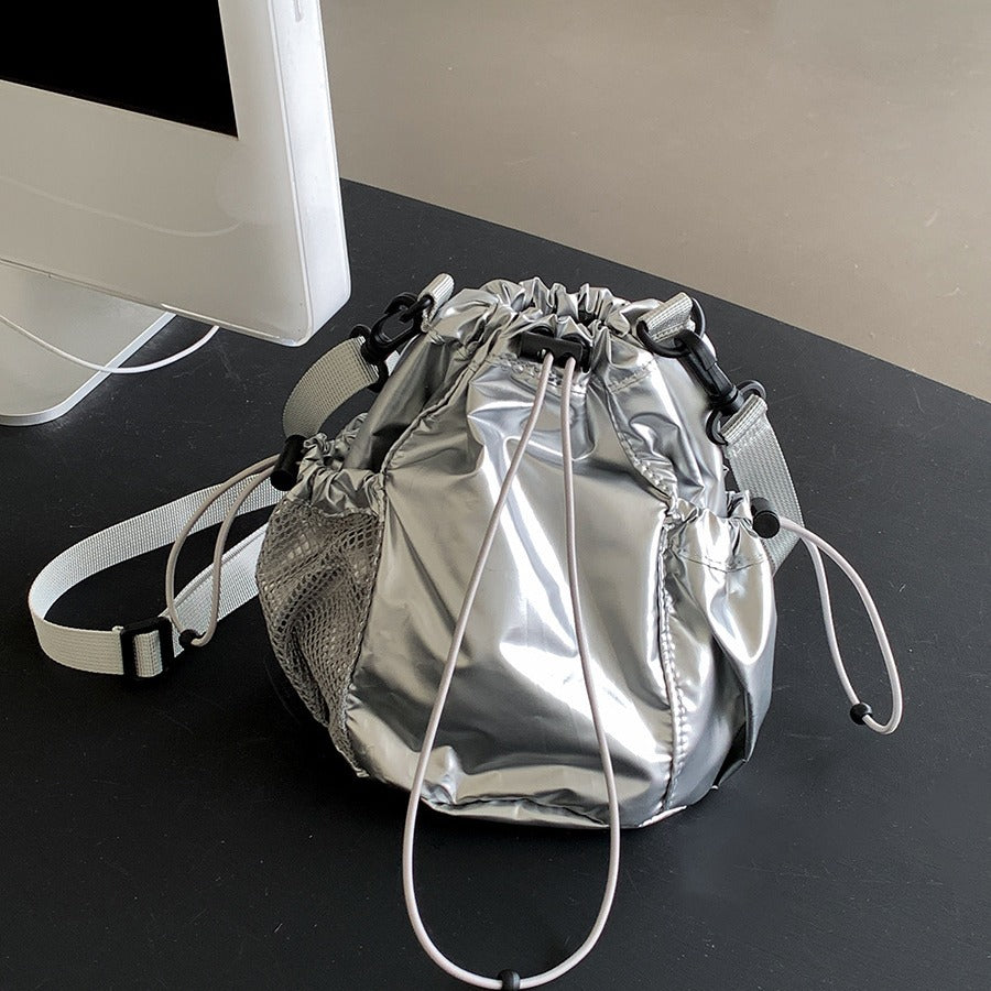 Drawstring Pleated Nylon Summer Female Niche Crossbody Bags