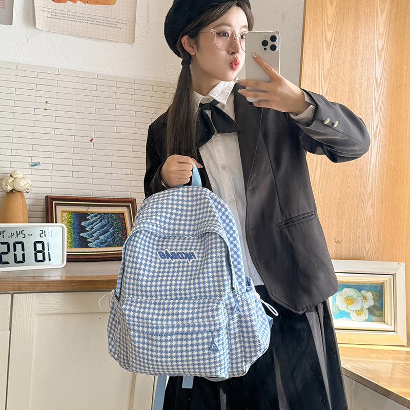 Women's Glamorous Comfortable Stylish Sweet Plaid Backpacks