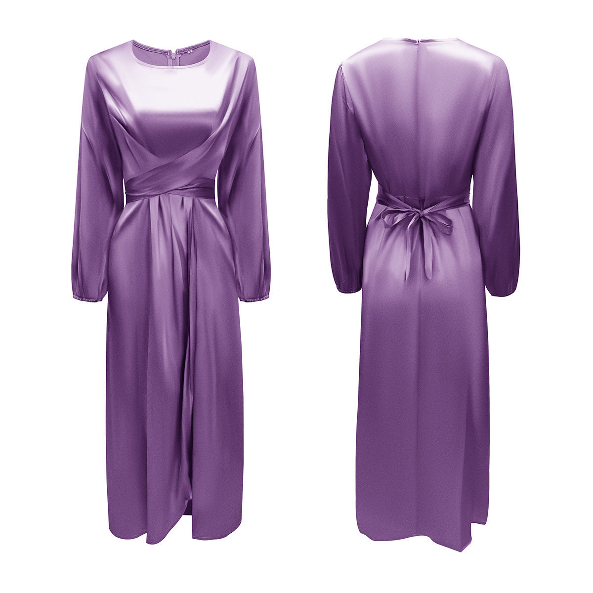 Style Fashion Popular Sexy Soft Waist Satin Dress