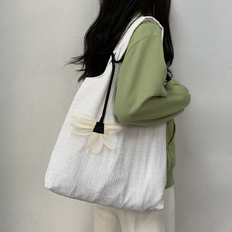 Women's Canvas Thin Fresh Fairy Style Large Shoulder Bags