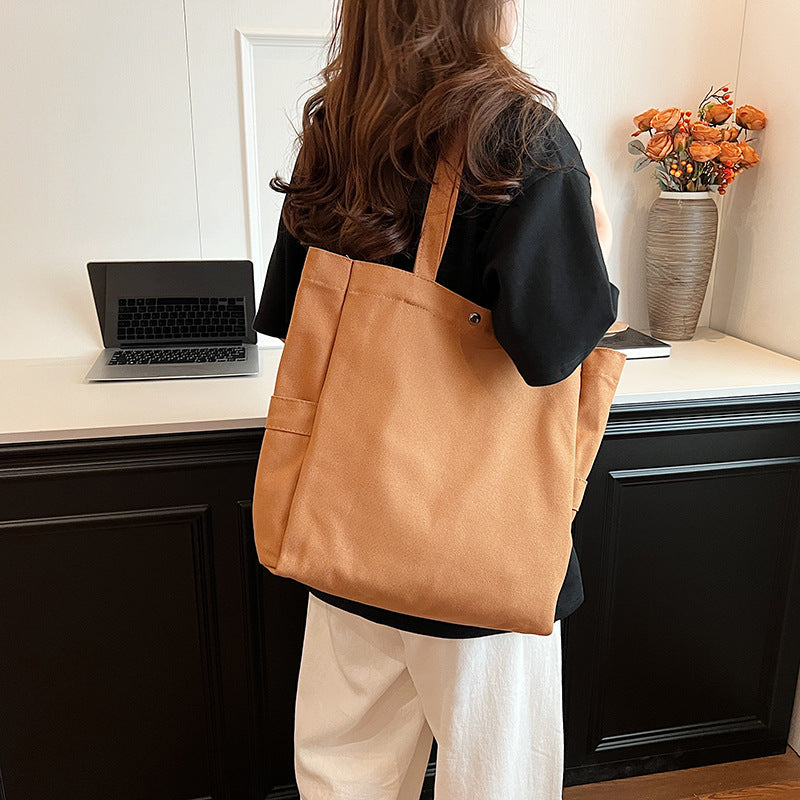 Women's Canvas Shopping Tuition Korean Style Tote Bags