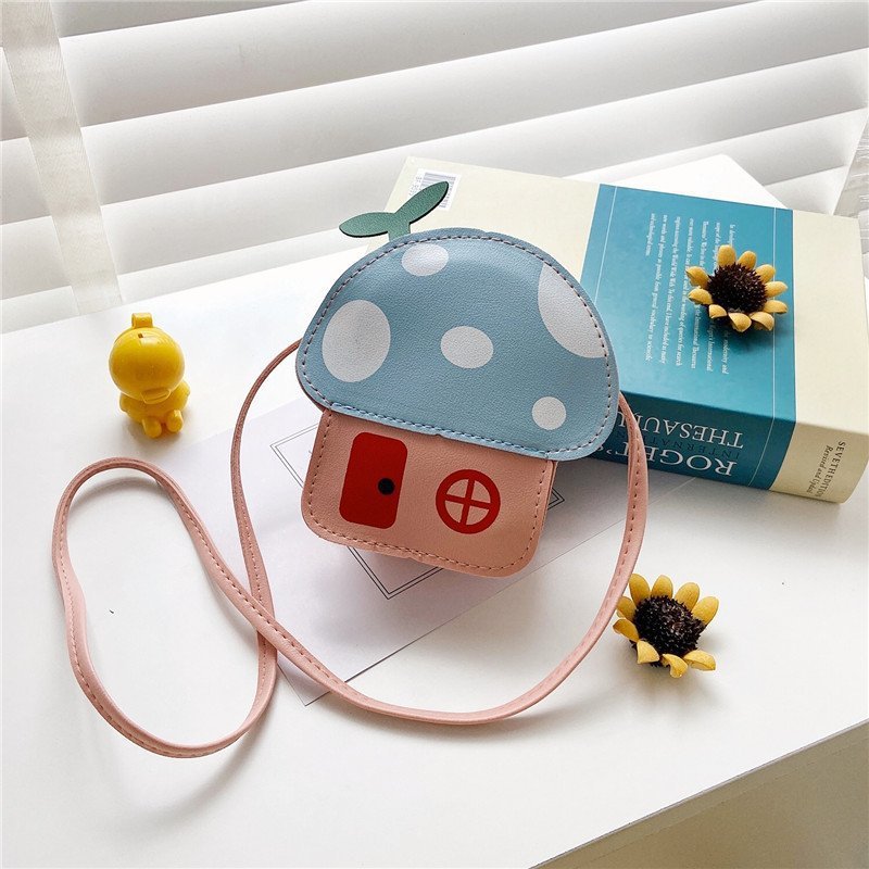 Children's Versatile Cartoon Cute Korean Mushroom Crossbody Bags