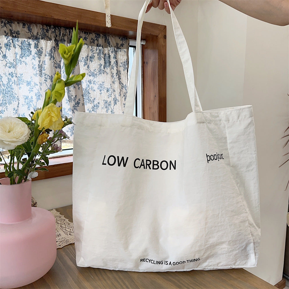 Summer Milk Yellow Canvas Printing Large Capacity Shoulder Bags