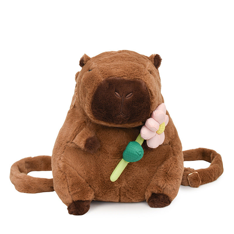 Cute Flower Capybara Large Capibara Plush Bags
