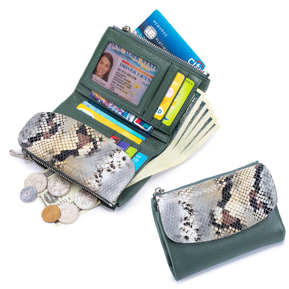 Women's Leather Short Fashion Soft Textured Clutch Large Ladies Wallets