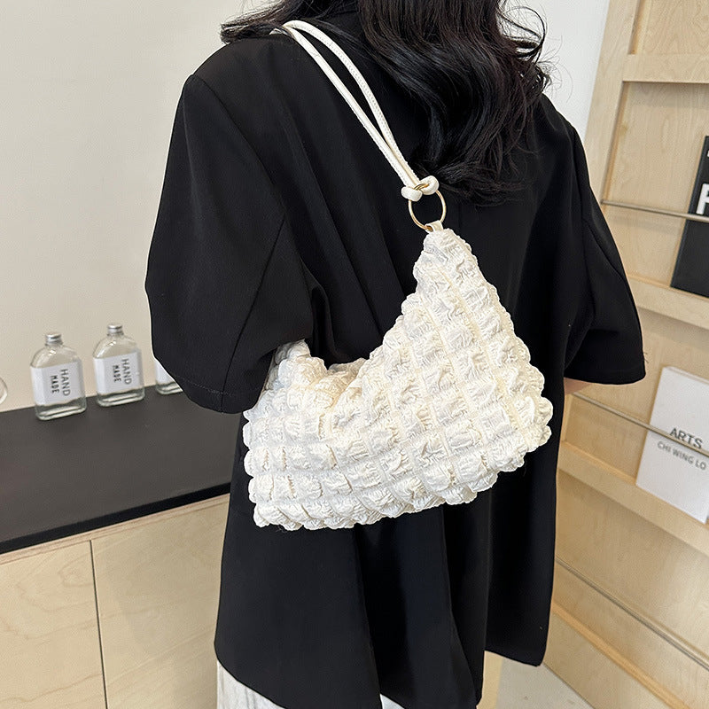 Women's Gentle Elegant Pleated Underarm Fashionable Puff Armpit Bags