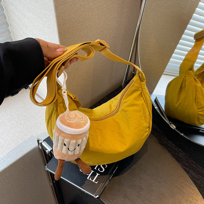 Women's Unique Nylon Dumpling Textured Cloth Bags