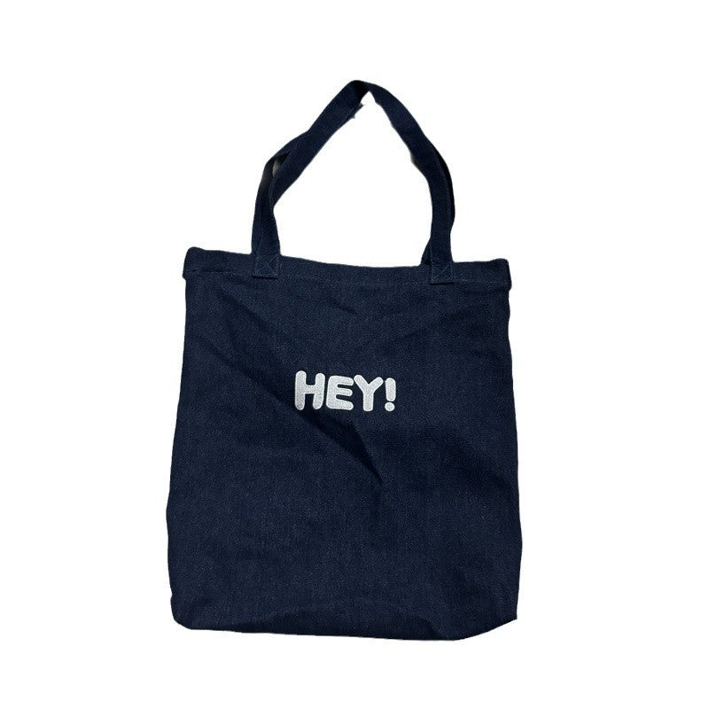 Women's Autumn Canvas Large Capacity Denim Letters Crossbody Bags