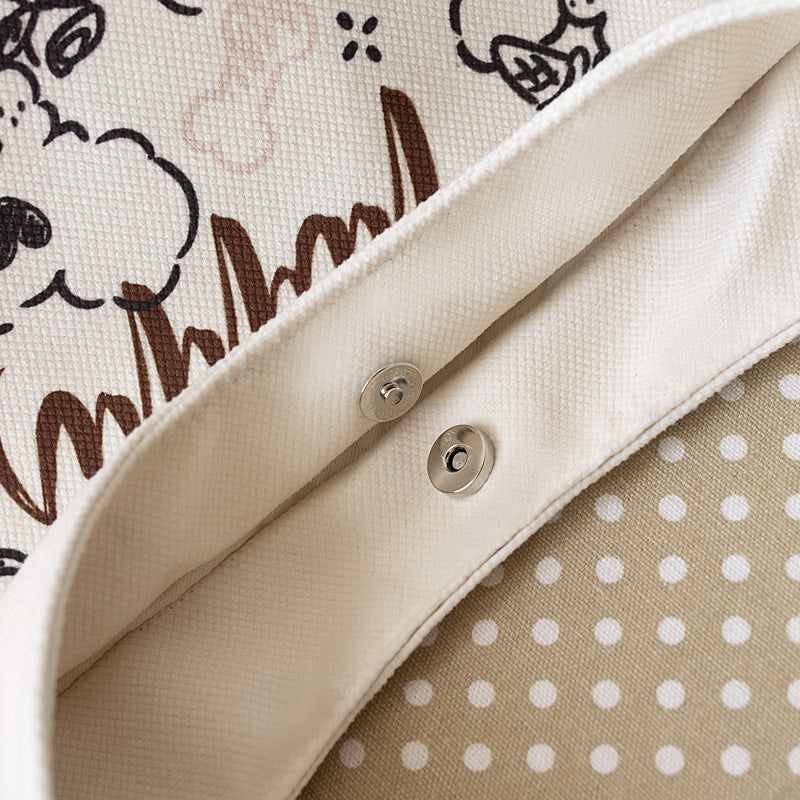 Women's Large Capacity Cute Cartoon Cloth Lightweight Shoulder Bags