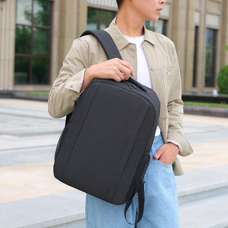 Men's Fashion Solid Color Large Capacity High-grade Backpacks