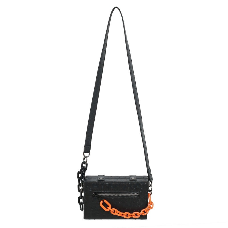 Women's & Men's Advanced Texture Ostrich Grain Box Trendy Men's Messenger Bags