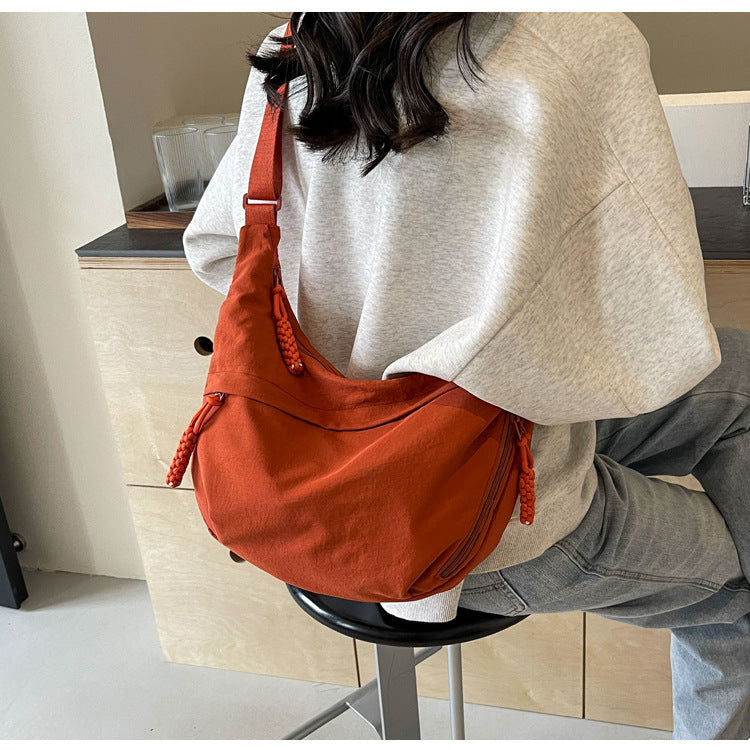 Women's Spring Nylon Pleated Dumpling Lightweight With The Crossbody Bags