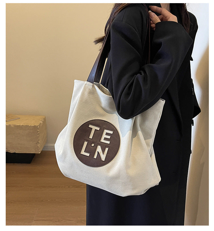 Women's Canvas Large Capacity College Style Commuter Shoulder Bags