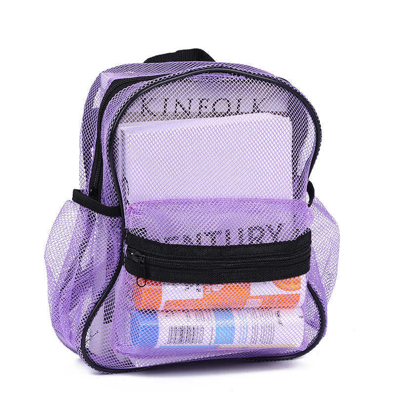 Children's High Mesh Transparent Simple Beach Certification Backpacks