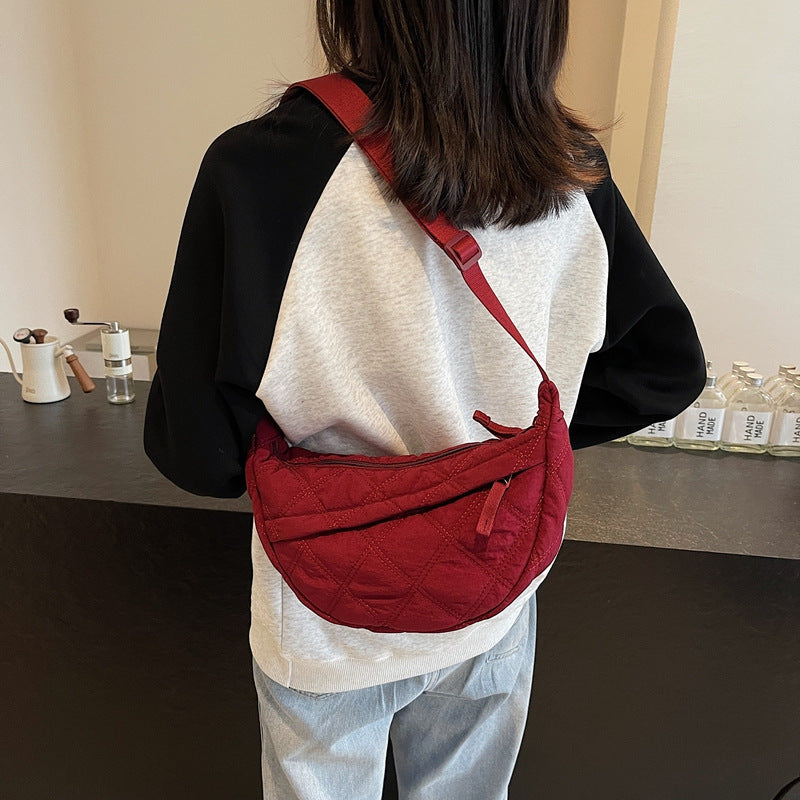 Women's Fashion Simple Western Style Solid Color Crossbody Bags