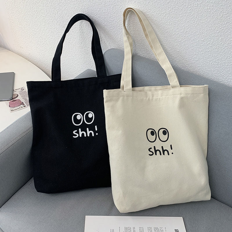 Women's Idle Style Portable College Class Canvas Shoulder Bags