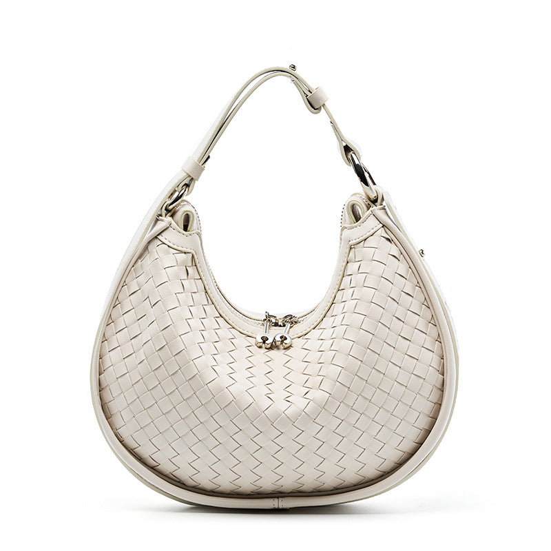 Women's Early Spring Niche Cowhide Woven Fashion Crossbody Bags