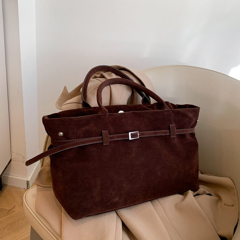Popular Fashionable Retro Suede Surface Design Shoulder Bags