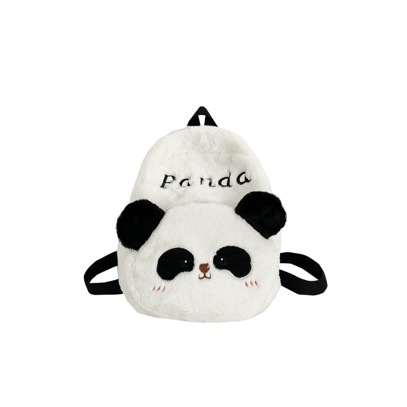 Women's Style Plush Cartoon Panda Autumn Lovely Soft Cute Backpacks