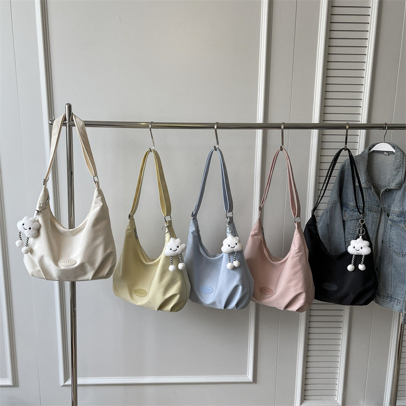 Trendy Autumn Simple Solid Color Commuter Crossbody Bags