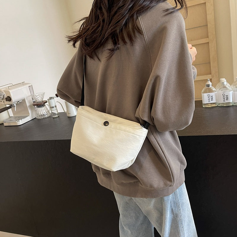 Solid Color Cloth Portable Simple Change Crossbody Bags