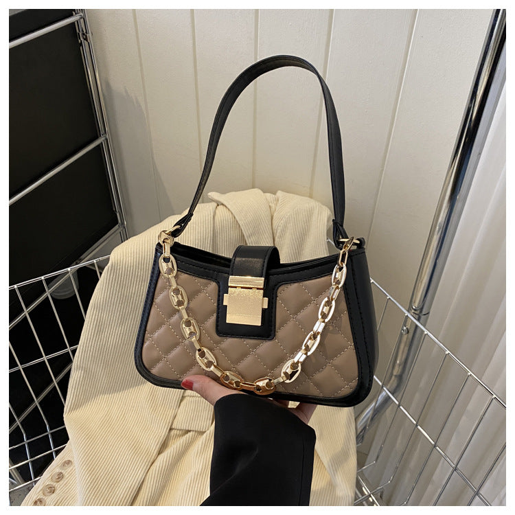 Women's Diamond Underarm Fashion Dumpling Making Mixed Armpit Bags