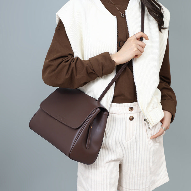 Women's Slouchy Popular Large Capacity Leather Handbags