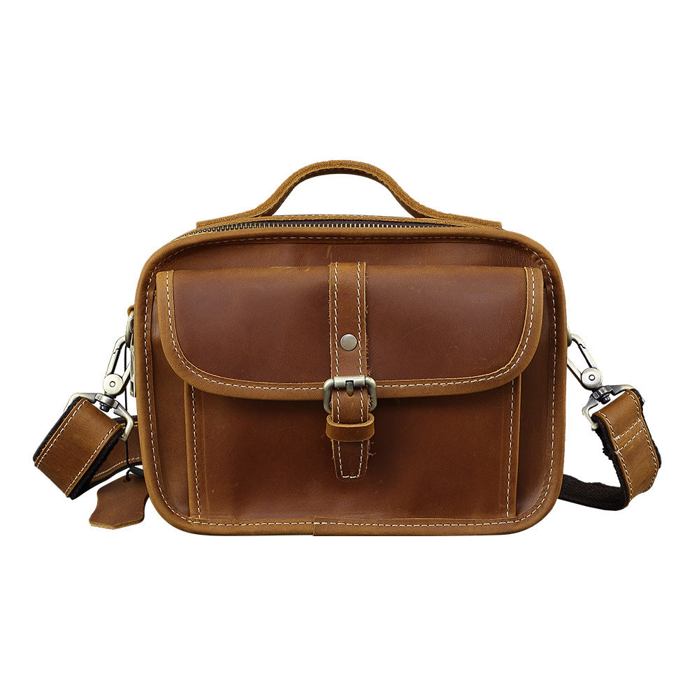 Men's Layer Cowhide Leather Genuine High-grade Crazy Bags