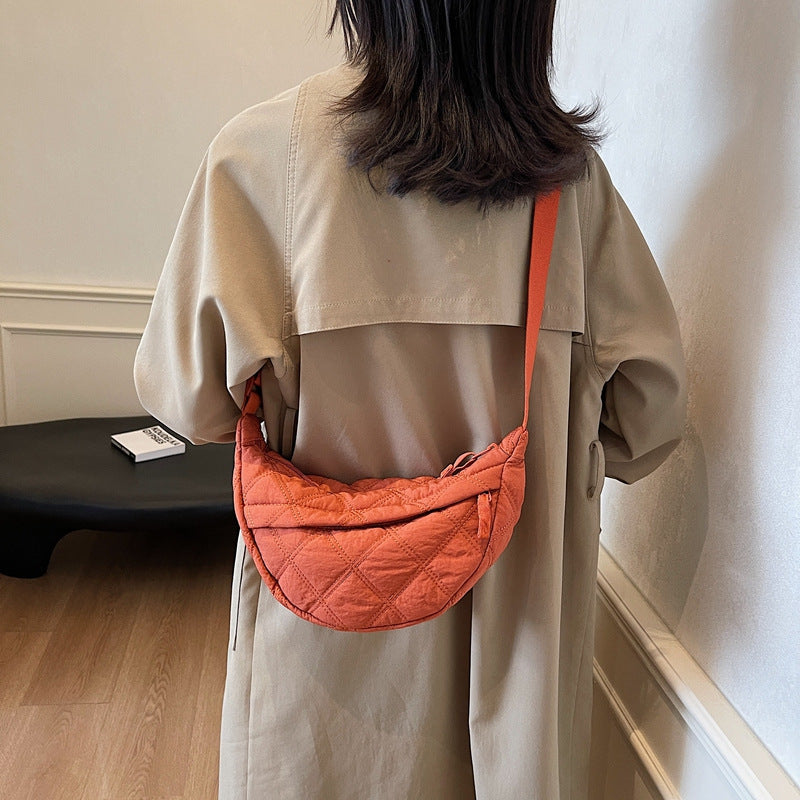 Women's Fashion Simple Western Style Solid Color Crossbody Bags