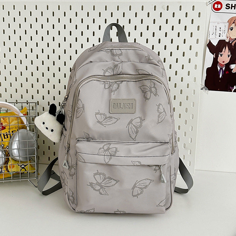 Style Butterfly Female Junior High Large Backpacks