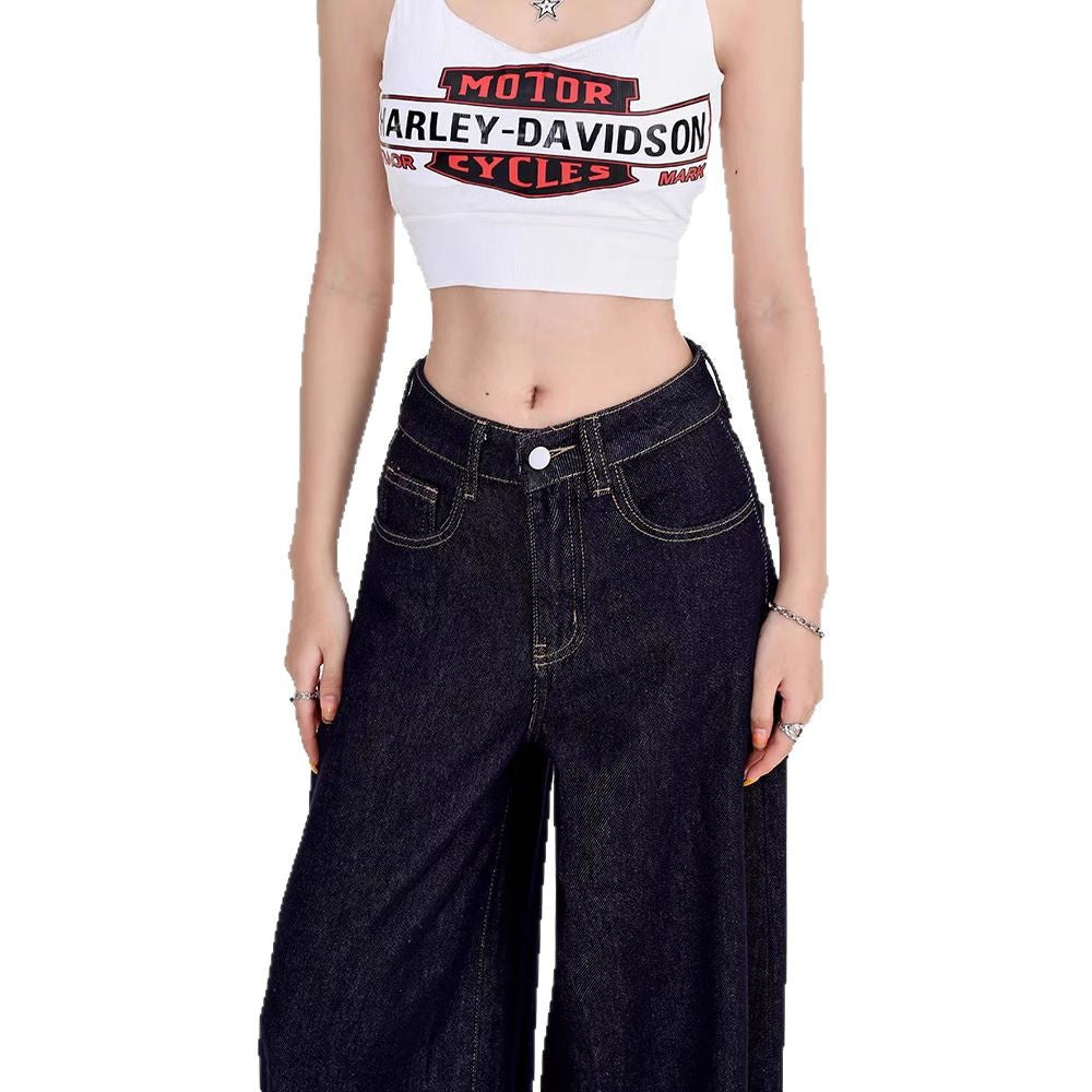 Women's Wide Leg Autumn Drape Lazy Casual Jeans