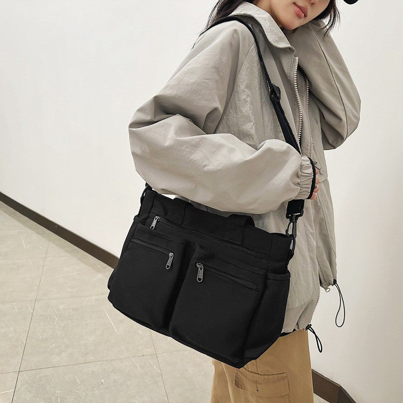 Women's Large Capacity Corduroy Korean Style Simple Crossbody Bags