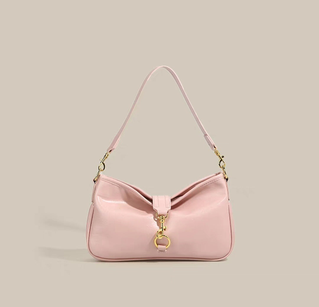 Trendy Fashion Baguette Underarm Solid Color Bags
