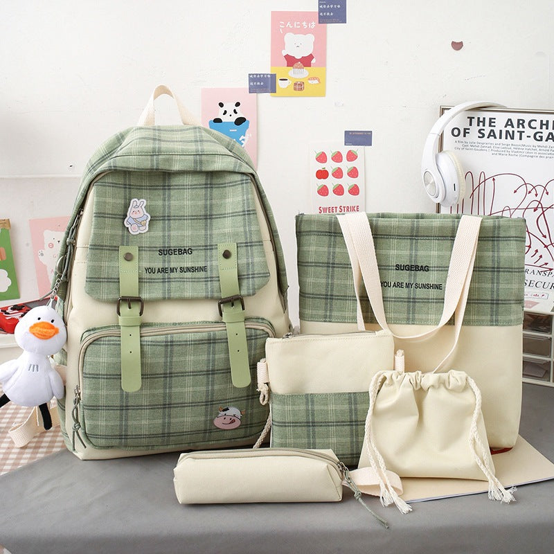 Female Junior High Korean Style Large Capacity Campus Backpacks