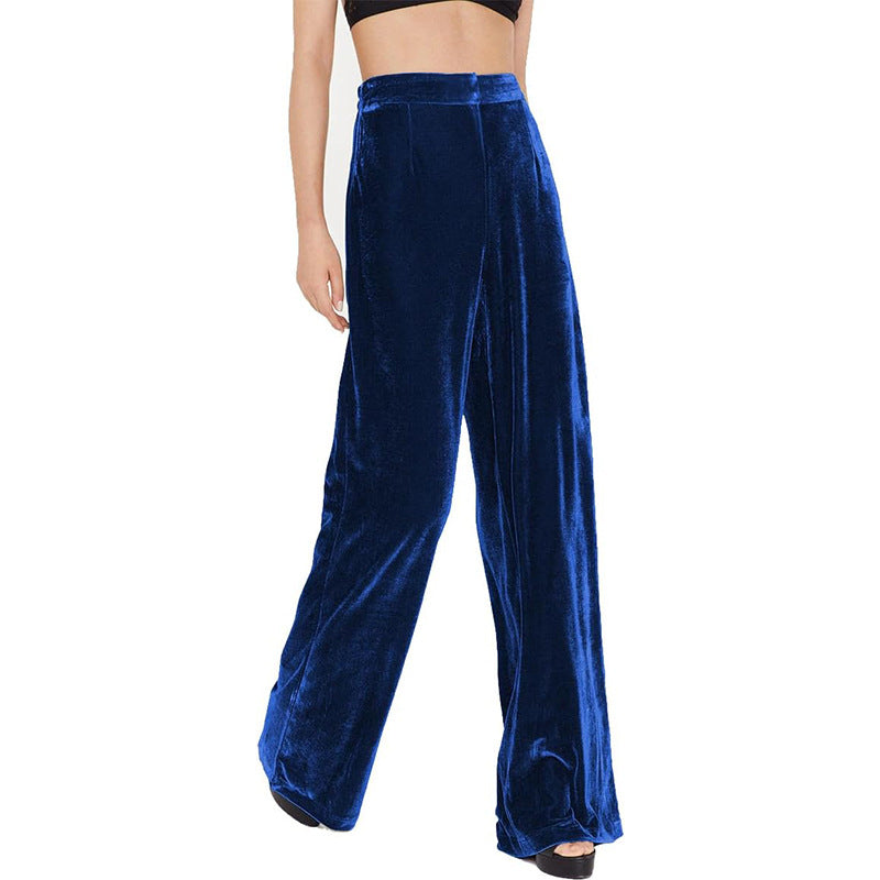 Women's Entry Lux Elegant Graceful Gold Veet Pants