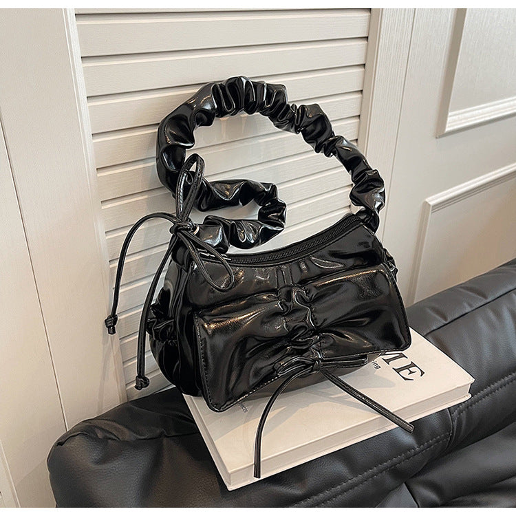 Women's Hot Style Sweet Bow Pleated Portable Shoulder Bags