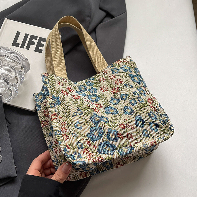Women's Large Capacity Canvas Idle Style Class Shoulder Bags