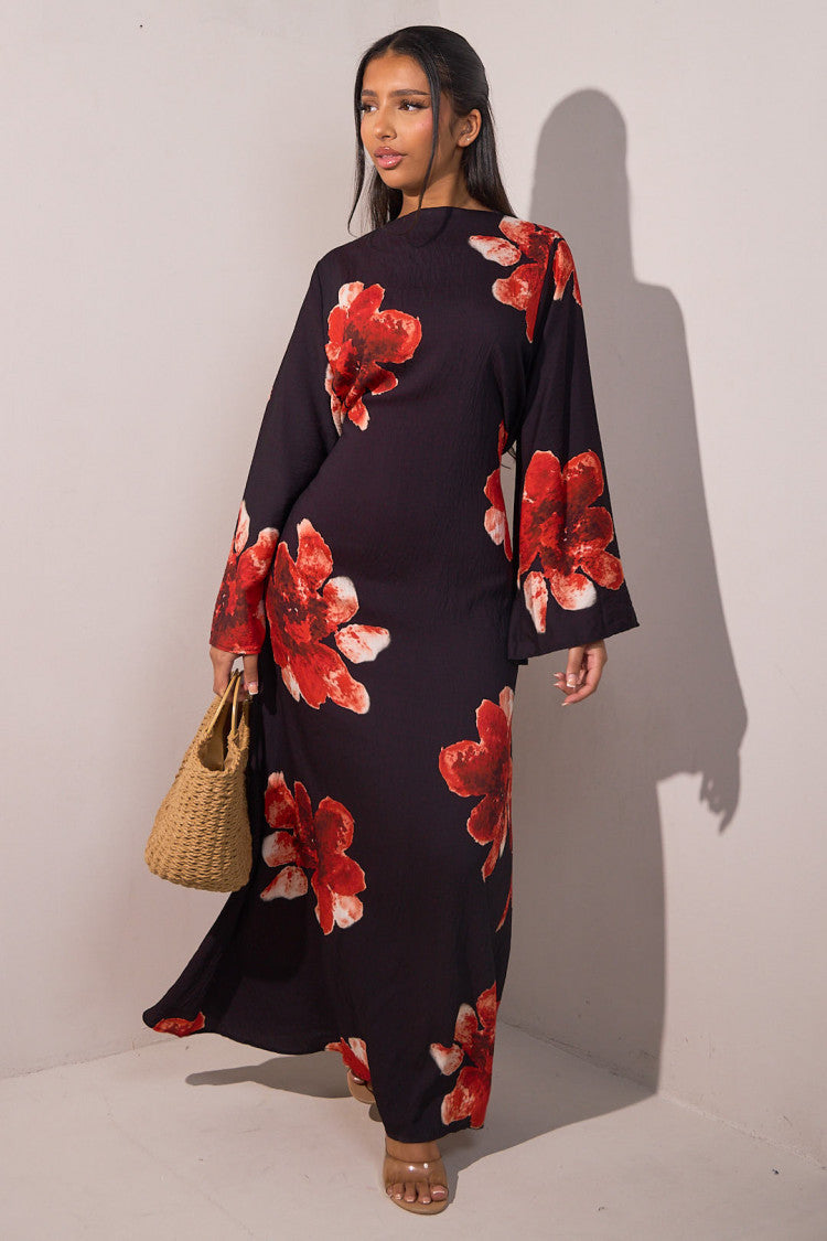 Beautiful Printed Dress Waist Ankle Print Dresses