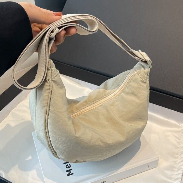 Pleated Dumpling Korean Style Solid Color Shoulder Bags